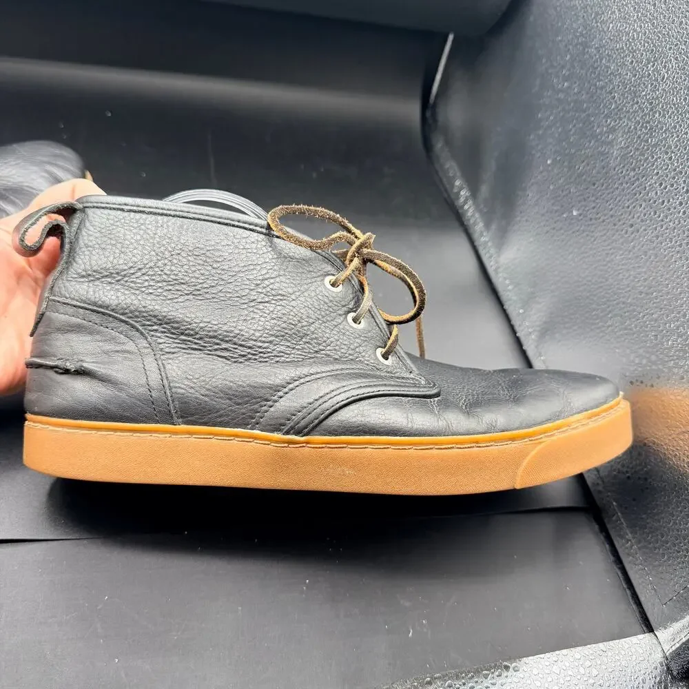 Bass Captain Leather Chukka Boots Men’s 13M Black Gum Sole Lace Up